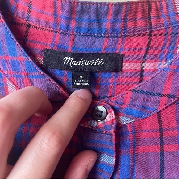 MADEWELL
Plaid Ruffle Shirt In Warm Berry‎ - Picture 5 of 7